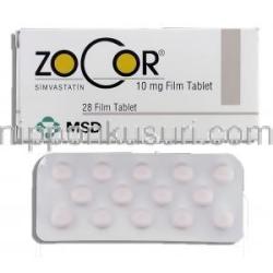 ゾコール Zocor, シンバスタチン 10mg 錠 (MSD)