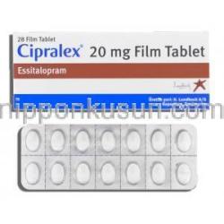 シプラレックス Cipralex, エスシタロプラムシュウ酸塩 20mg 錠 (Lundbeck)