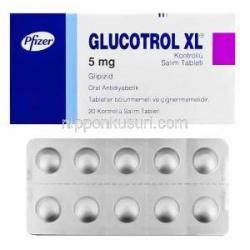 グルコトロールＸＬ　Glucotrol XL, グリピジド 5mg 錠 (Pfizer)