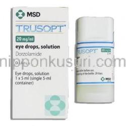 トルソプト Trusopt, ドルゾラミド 2% x 5ml 点眼液 (MSD)