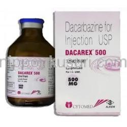ダカレックス Dacarex , DTIC-ドーム ジェネリック, ダカルバジン 500mg 注射 (Alkem)