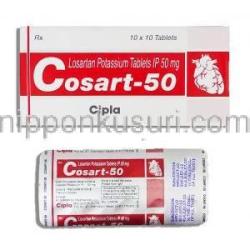 コサート Cosart, ニューロタン ジェネリック, ロサルタン 50mg (Cipla)