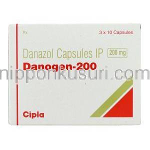 ダノゲン, ダナゾール 200mg カプセル (Cipla) 箱