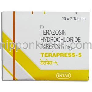 テラプレス, テラゾシン 2mg 錠 (Abbott India) 箱