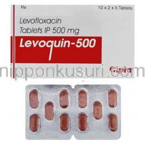 オフロキサシン（タリビッドジェネリック）, 500 mg 錠 Levoquin (Cipla)