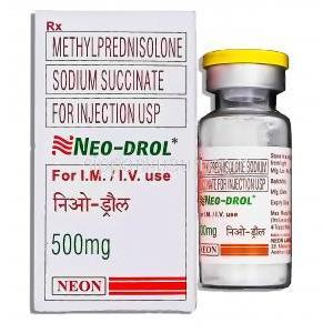 メチルプレドニゾロン（ソル・メドロール静注用ジェネリック）,Neo-Drol, 500mg 注射 (Neon)