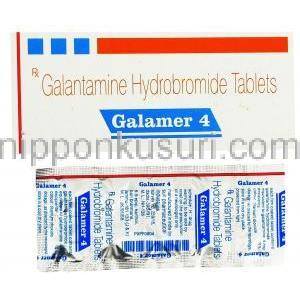 ガラマー, ガランタミン 4mg  錠 (Sun Pharma)