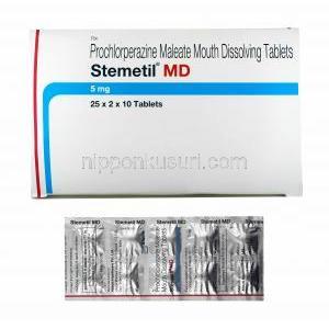 Stemetil MD, Prochlorperazine 5mg box and tablets