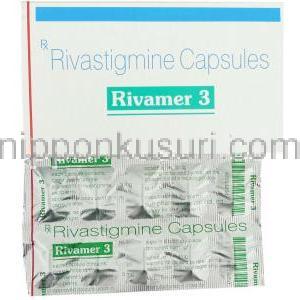酒石酸リバスチグミン（ジェネリック・エクセロン）, Rivamer, 3mg 錠 (Sun Pharma)