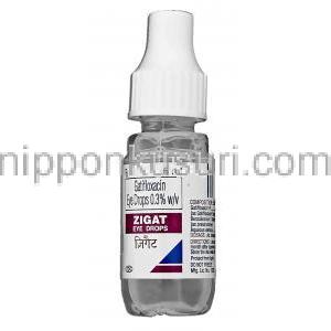 ジガット, ガチフロキサシン Zigat 0.3% w/v 点眼薬 薬瓶