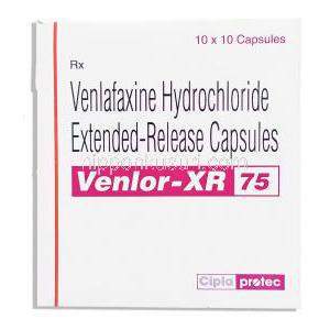ベンロールＸＲ Venlor-XR, ベンラファキシン 75mg カプセル (Protec / Cipla) 箱