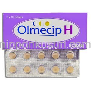 オルメシップH Olmecip H, オルメサルタン・ヒドロクロロチアジド配合 20mg 12.5mg 錠 (Cipla)