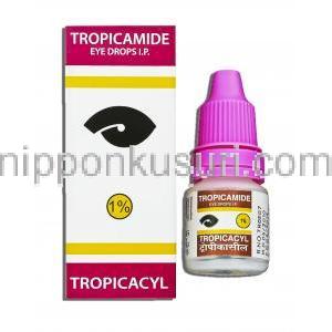トロピカミド（ミドリンＭジェネリック） , Tropicacyl, 1% 5MLの 点眼薬 (Sunways)