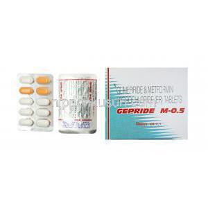 ゲブライドM-0.5, グリメピリド/塩酸メトホルミン 0.5mg/500mg, 10錠