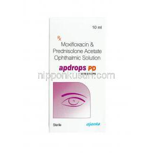 アプドロップス PD 点眼薬  (モキシフロキサシン/ プレドニゾロン) 箱