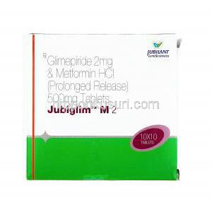ジュビグリム M (グリメピリド/ メトホルミン) 2mg/ 1000mg 箱