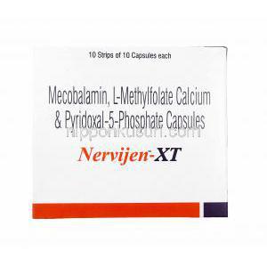 ナーヴィジェン XT ( L-メチルフォレート/ ピリドキシン(ビタミンB6)/ メチルコバラミン) 箱