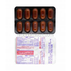 インフラジン C (クロルゾキサゾン/ ジクロフェナク/ アセトアミノフェン) 錠剤