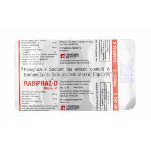 ラビプラズ D (ドンペリドン/ ラベプラゾール) 錠剤裏面