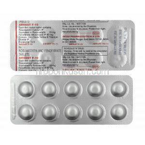 アルバスト F (フェノフィブラート/ ロスバスタチン) 10mg 錠剤