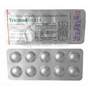 トリシノッド (テルミサルタン/ シルニジピン/ クロルタリドン) 12.5mg 錠剤