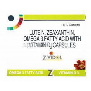 Z ヴィドル (ルテイン/ ゼアキサンチン/ コレカルシフェロール/ DHA / EPA) 箱