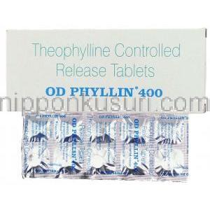 テオフィリン（ユニフィル ジェネリック）, OD Phyllin 400mg 錠 (Sidmak)