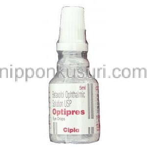 ベタキソロール(ベトプティックジェネリック), Optipres, 0.5% 5ml 点眼薬 (Cipla) ) ボトル