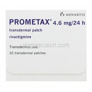 プロメタックス,リバスチグミン経皮吸収パッチ　4.6mg/日,　製造元：ノバルティス,箱