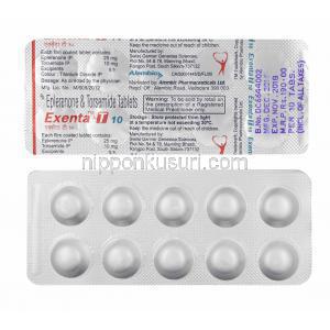 エクセンタ T (エプレレノン/ トラセミド) 10mg 錠剤