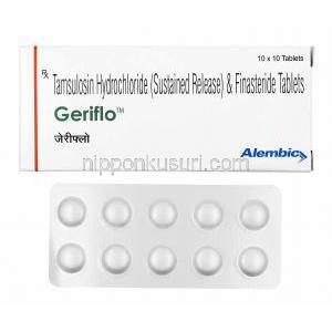 ジェリフロ (タムスロシン/ 低用量フィナステリド) 箱、錠剤