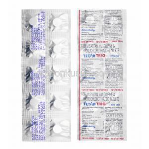 テタン トリオ (テルミサルタン/ アムロジピン/ ヒドロクロロチアジド) 錠剤