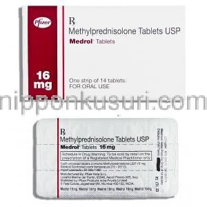 メドロール Medrol, メチルプレドニゾロン16mg 錠 (Pfizer)