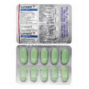 ロルサイド P (ロルノキシカム/ アセトアミノフェン) 4mg 錠剤