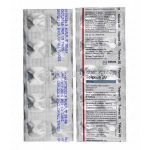 テルプレス (テルミサルタン) 20mg 錠剤