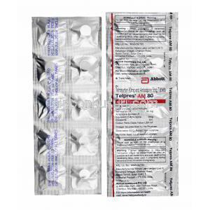 テルプレス AM (テルミサルタン/ アムロジピン) 80mg 錠剤