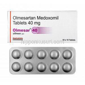 オルメサール (オルメサルタン) 40mg 箱、錠剤