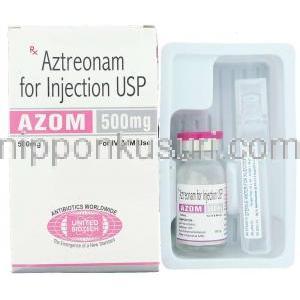 アズトレオナム（アザクタムジェネリック）, Azom 1gm 注射 (United Biotech)