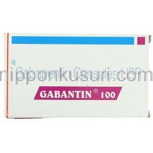 ガバンチン Gabantin, ガバペンチン 100mg カプセル (Sun Pharma) 箱