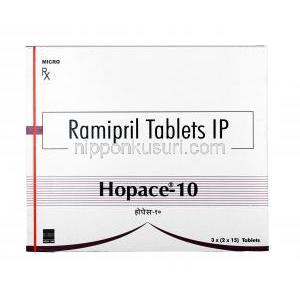 ホペース 10 , ラミプリル10mg, 錠剤, 箱表面