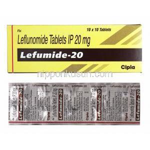 レフマイド (レフルノミド) 20mg 箱、錠剤