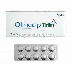 オルメシップ トリオ (ヒドロクロロチアジド/ オルメサルタン) 箱、錠剤