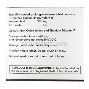 ディバルプリド OD,  ジバルプロエクス 500 mg, 錠（徐放性錠）,箱情報