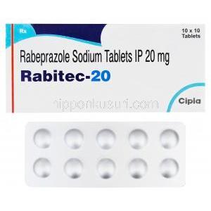 ラビテック　Rabitec-20、ジェネリックアシフェックス、ラベプラゾールナトリウム20mg