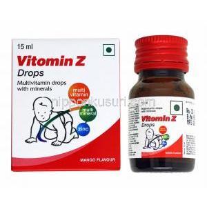 ビトミンZ ドロップ液 (マルチビタミン/ マルチミネラル) 箱、ボトル