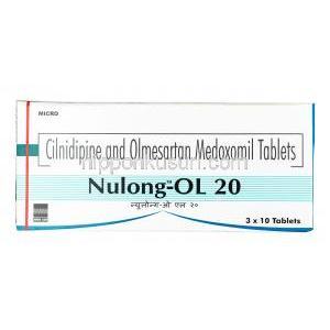 ヌロン OL, オルメサルタン  20 mg / シルニジピン 10 mg, 錠剤, 箱表面