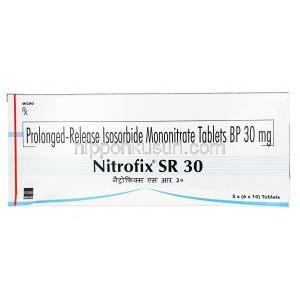 ニトロフィックス,  一硝酸イソソルビド 30mg, 錠（徐放性錠）, 箱表面