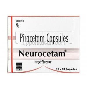 ニューロセタム,　ピラセタム 400 mg, カプセル, 箱表面