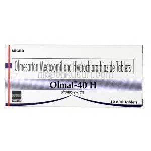 オルマト H,ヒドロクロロチアジド 12.5mg / オルメサルタン 40mg, 錠剤, 箱表面