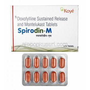 スピロディン M (ドキソフィリン/ モンテルカスト) 箱、錠剤